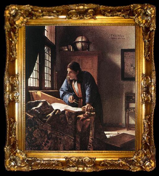 framed  Jan Vermeer The Geographer, ta009-2